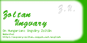 zoltan ungvary business card