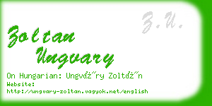 zoltan ungvary business card